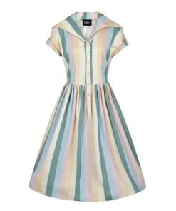 Suzie's Bombshell Boutique Collectif Judy Teacup Striped Swing Dress