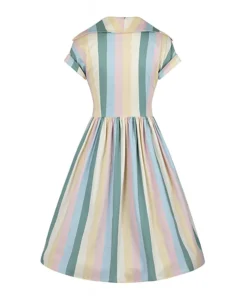 Suzie's Bombshell Boutique Collectif Judy Teacup Striped Swing Dress