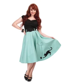Collectif Kitty Cat Swing Skirt