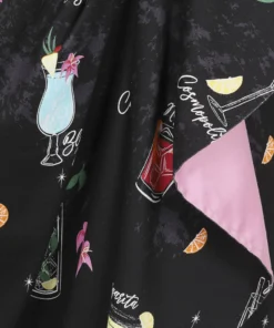 Collectif Lorna Cocktail Menu Pencil Dress 9 Collectif Lorna Cocktail Menu Pencil Dress