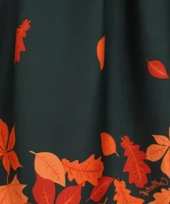 Collectif Marilu Leaves Border Swing Skirt