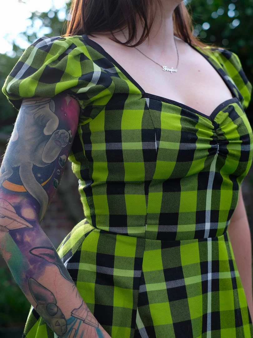 Collectif Mimi Frogs Breath Check Swing Dress 4 Collectif Mimi Frogs Breath Check Swing Dress