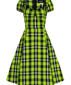 Collectif Mimi Frogs Breath Check Swing Dress 9 Collectif Mimi Frogs Breath Check Swing Dress