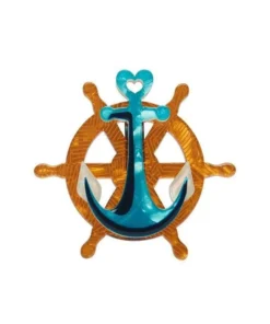 Erstwilder Nautical Minis Helm & Home Brooch
