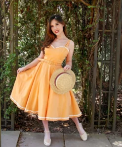 Collectif Nova Heart Trim Swing Dress