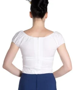 Hell Bunny Melissa Top In White