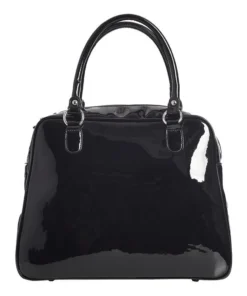 Sourpuss Clothing Sourpuss Sparkle Webbed Bowler Purse - Black/Purple