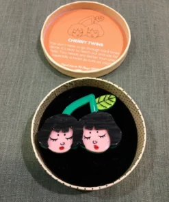 Erstwilder Cherry Twins Brooch