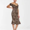 Collectif Sasha Leopard Pencil Dress