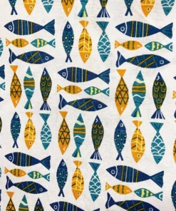 The Oblong Box Shop School Of Fish Circle Skirt