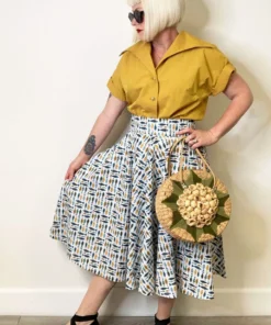 The Oblong Box Shop School Of Fish Circle Skirt