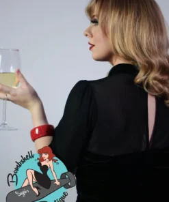 Collectif Wednesday Velvet Pencil Dress