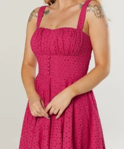 Timeless London Valerie Dress - Cerise Hot Pink Dresses